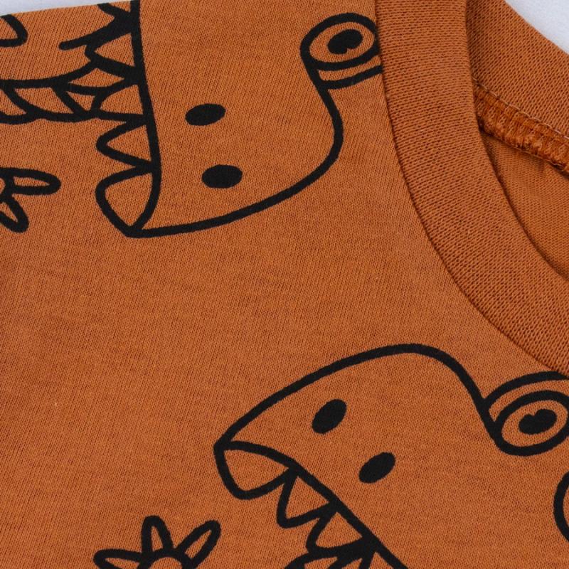 картинка Комплект для мальчика YLA 7752102605 Рыжий динозавры от магазина детских товаров ALiSa