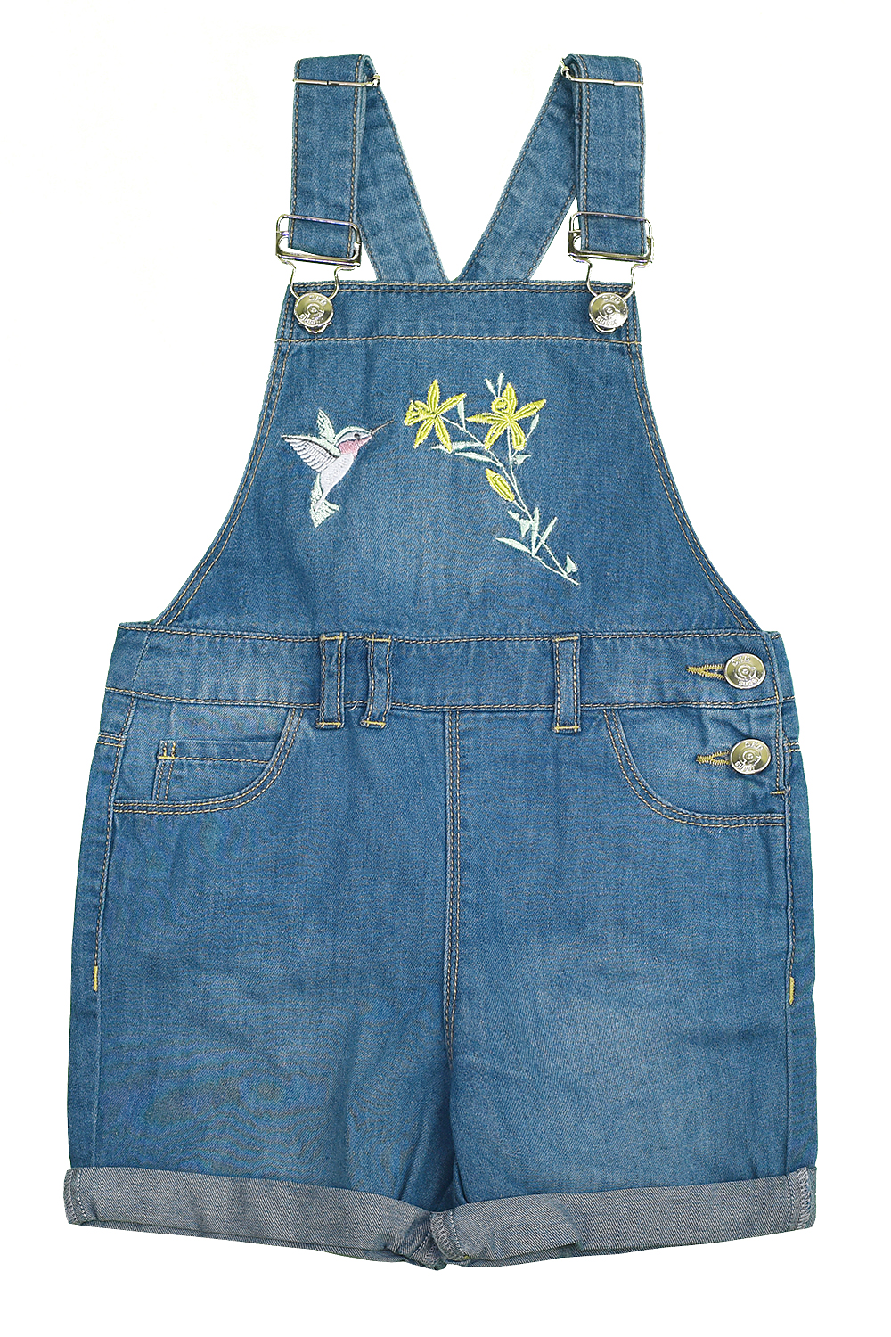 картинка Полукомбинезон джинсовый для девочки Crockid ТК 62011 ЖА от магазина детских товаров ALiSa
