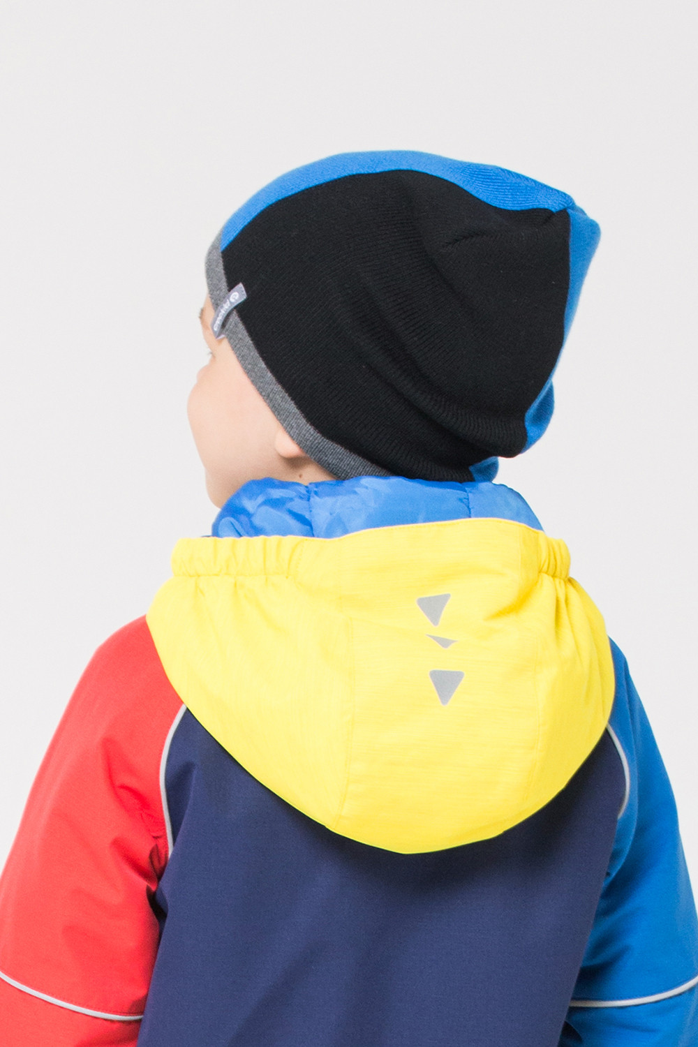 картинка Шапка для мальчика Crockid КВ 20129 серый меланж, темно-синий от магазина детских товаров ALiSa