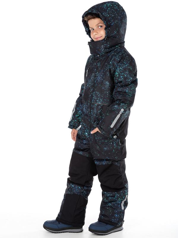 картинка Комбинезон зимний для мальчика NIKASTYLE 8з5524 Черный бирюза от магазина детских товаров ALiSa