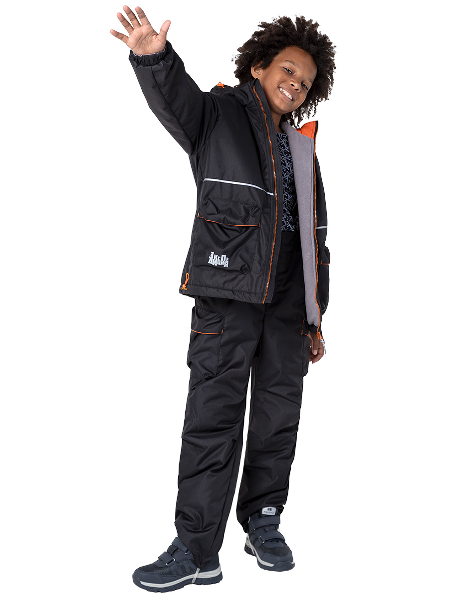 картинка Комплект утепленный для мальчика NIKASTYLE 7м2324 черный хурма от магазина детских товаров ALiSa