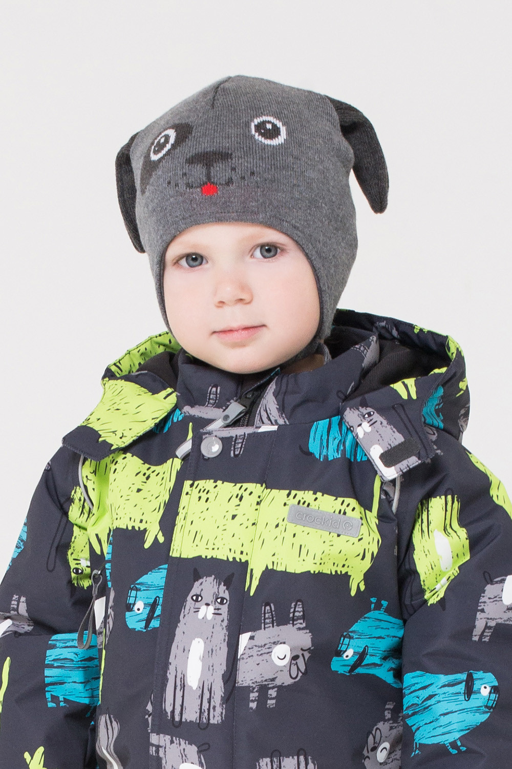 картинка Шапка детская Crockid КВ 20122 серый меланж от магазина детских товаров ALiSa