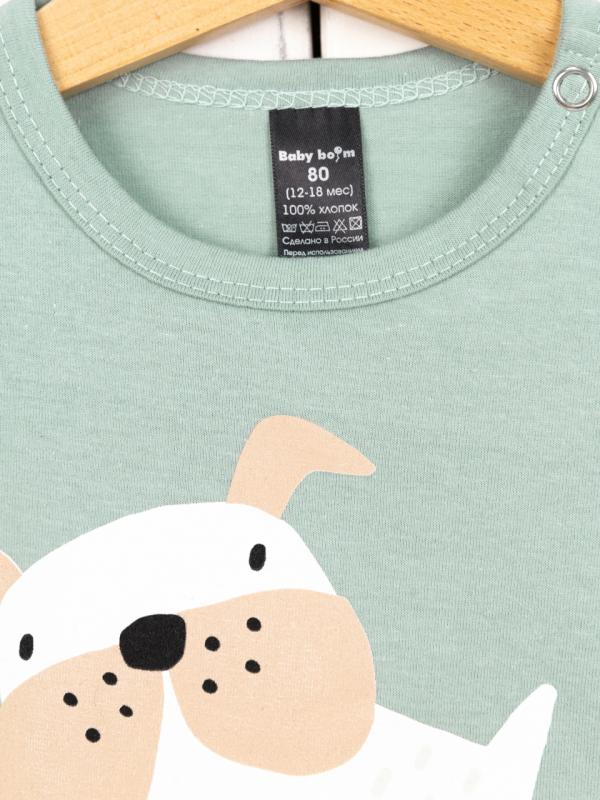 картинка Футболка для мальчика Baby Boom Ф90/8-К Шалфей от магазина детских товаров ALiSa