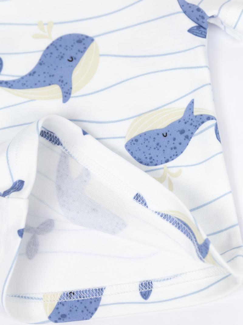 картинка Футболка для мальчика Baby Boom Ф88/11-И Киты на полоске от магазина детских товаров ALiSa