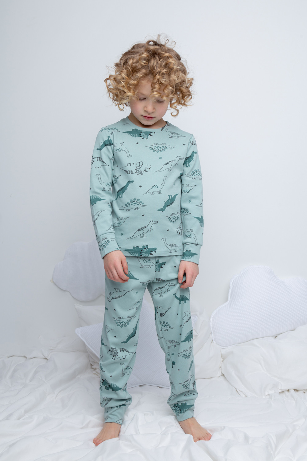 Пижама для мальчика Crockid К 1552 голубой прибой, динозавры | купить,  отзывы, цена