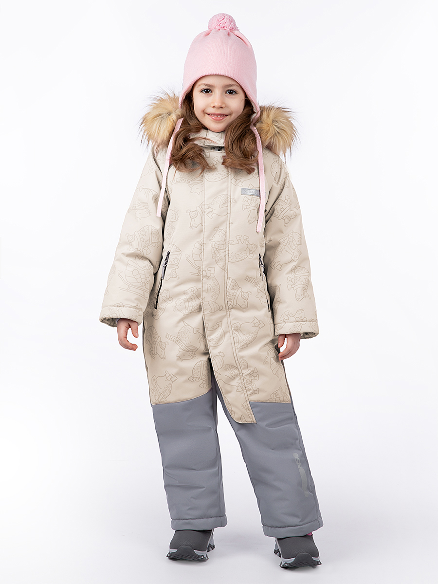 картинка Комбинезон зимний для девочки NIKASTYLE 8з0124 з24 Беж серый от магазина детских товаров ALiSa