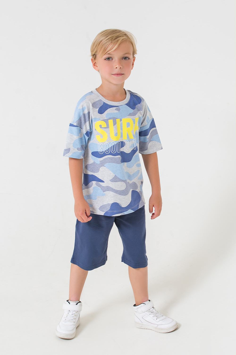 картинка Комплект для мальчика Crockid К 2752 серо-голубой меланж + синий космос к1263 от магазина детских товаров ALiSa