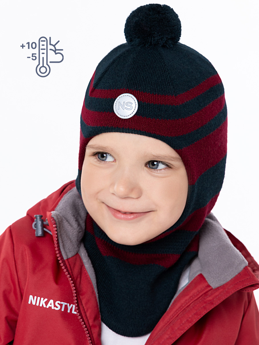картинка Шлем демисезонный для мальчика NIKASTYLE 10м10124 океан паприка от магазина детских товаров ALiSa