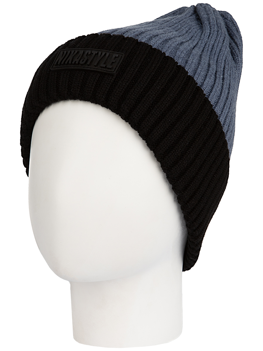 картинка Шапка зимняя для мальчика NIKASTYLE 11з16124 Джинс от магазина детских товаров ALiSa