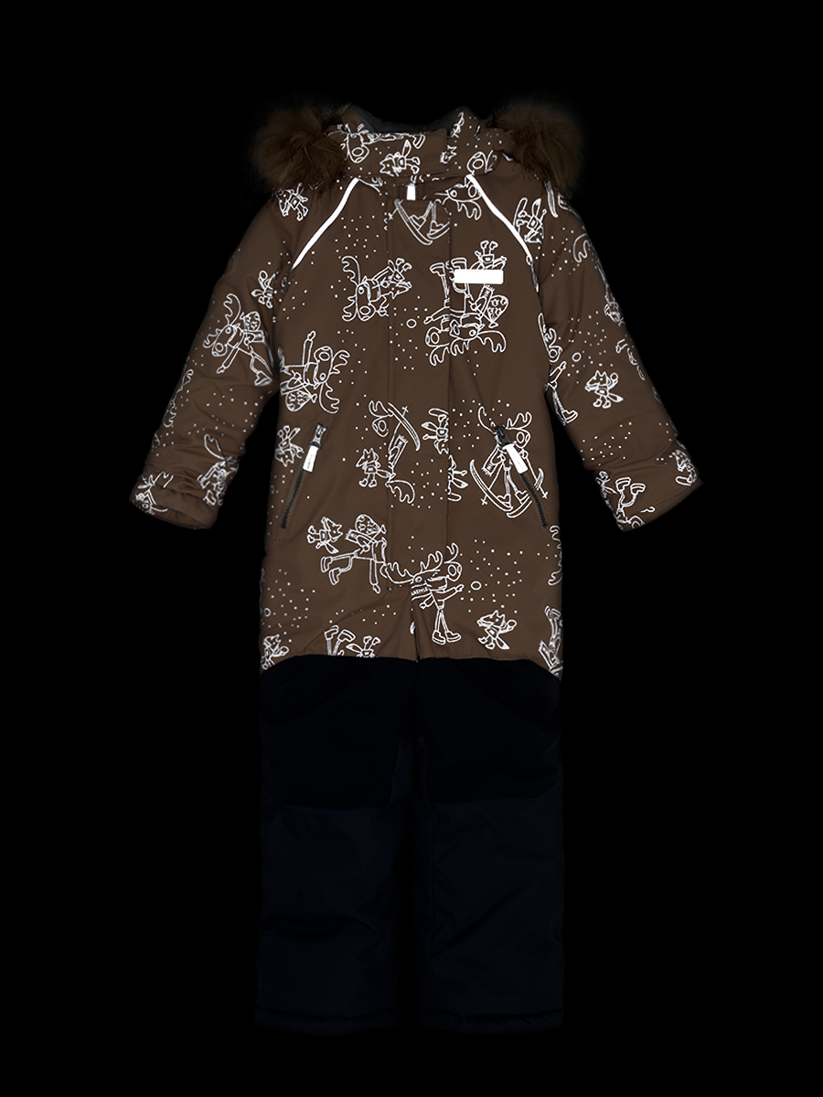 картинка Комбинезон для девочки NIKASTYLE 8з0625 Латте Серый от магазина детских товаров ALiSa