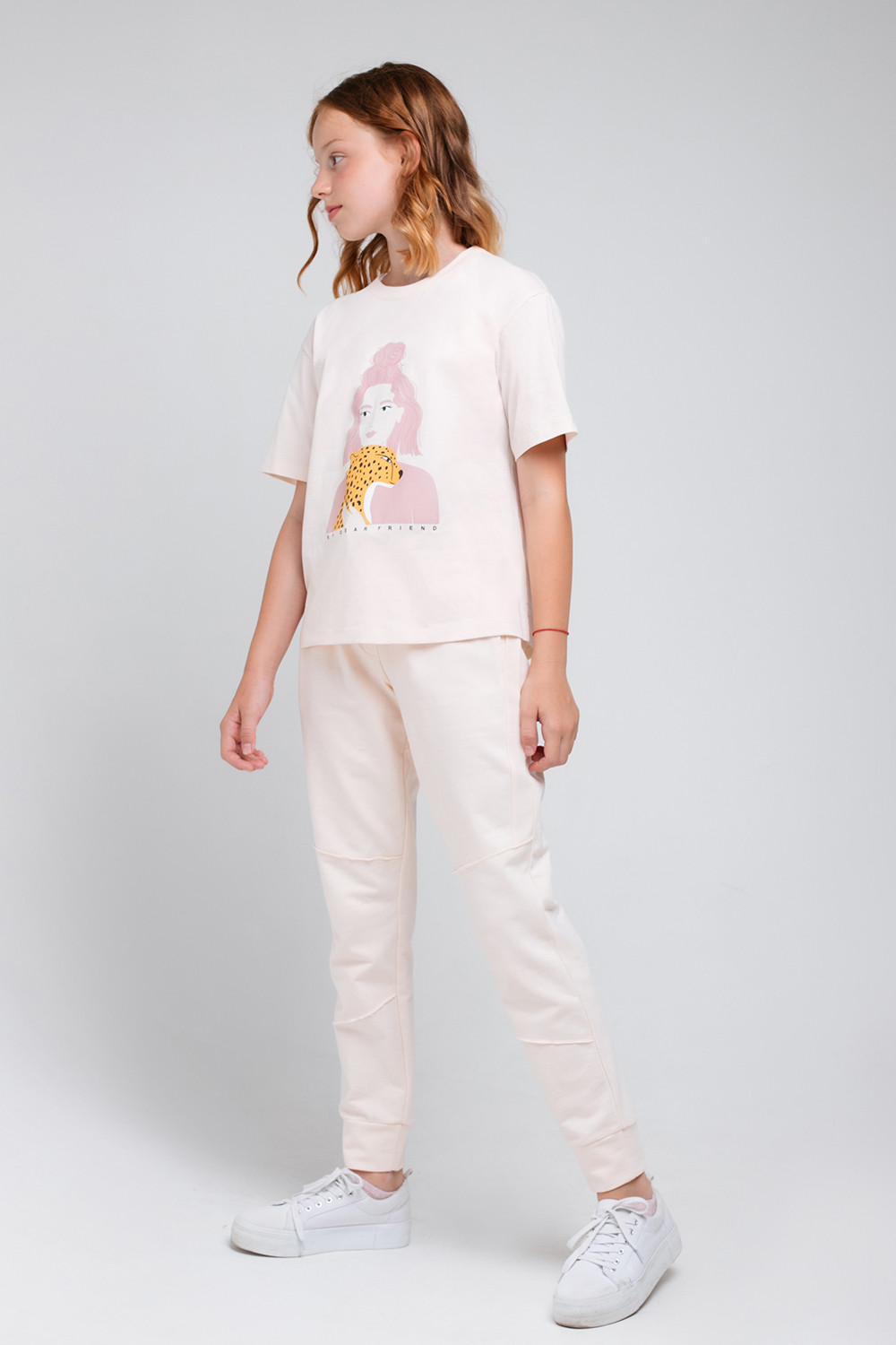 картинка Брюки для девочки КБ 400418 светлый жемчуг к74 от магазина детских товаров ALiSa