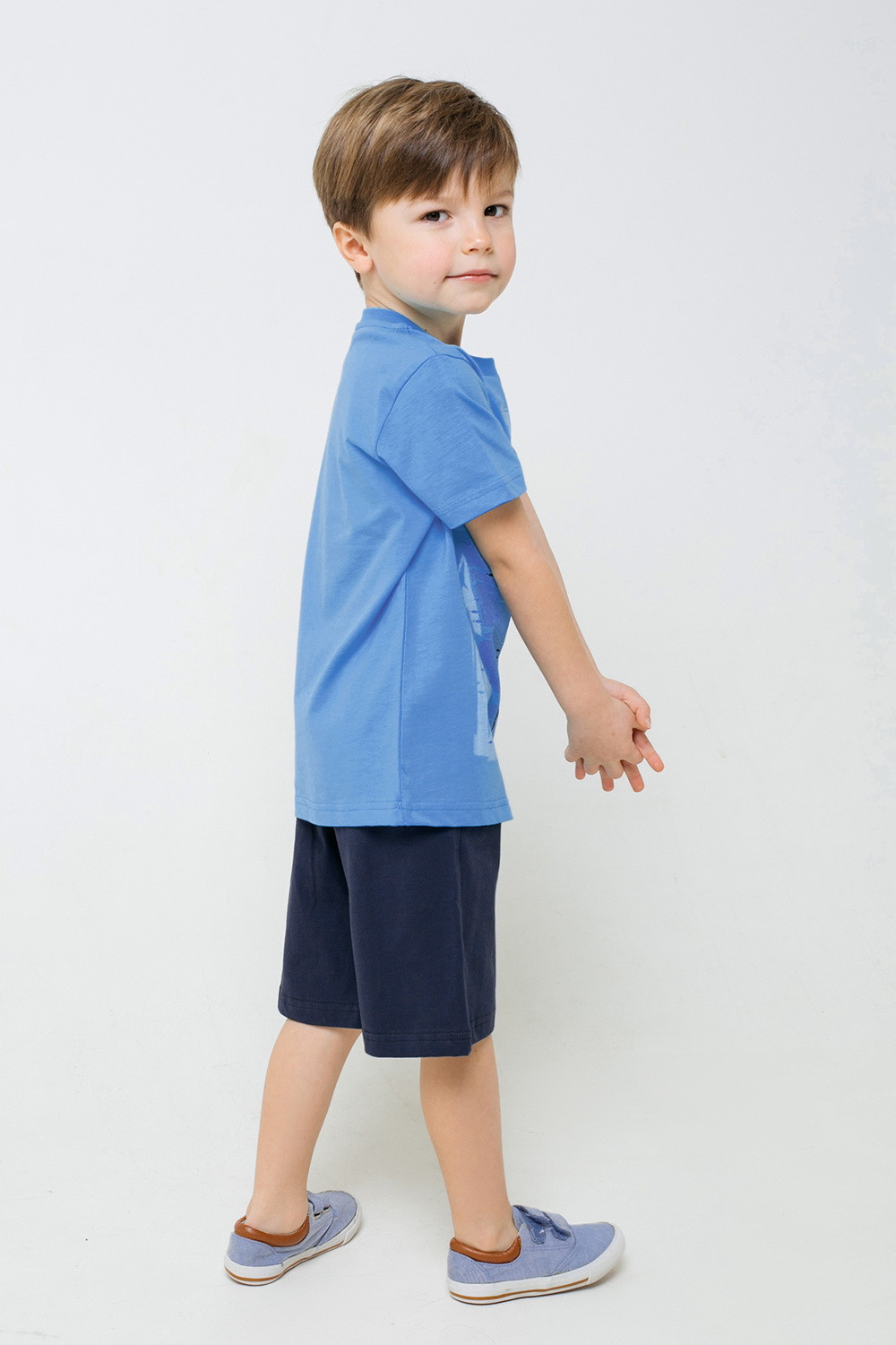 картинка Футболка для мальчика Crockid К 301531 голубой сапфир к1273 от магазина детских товаров ALiSa