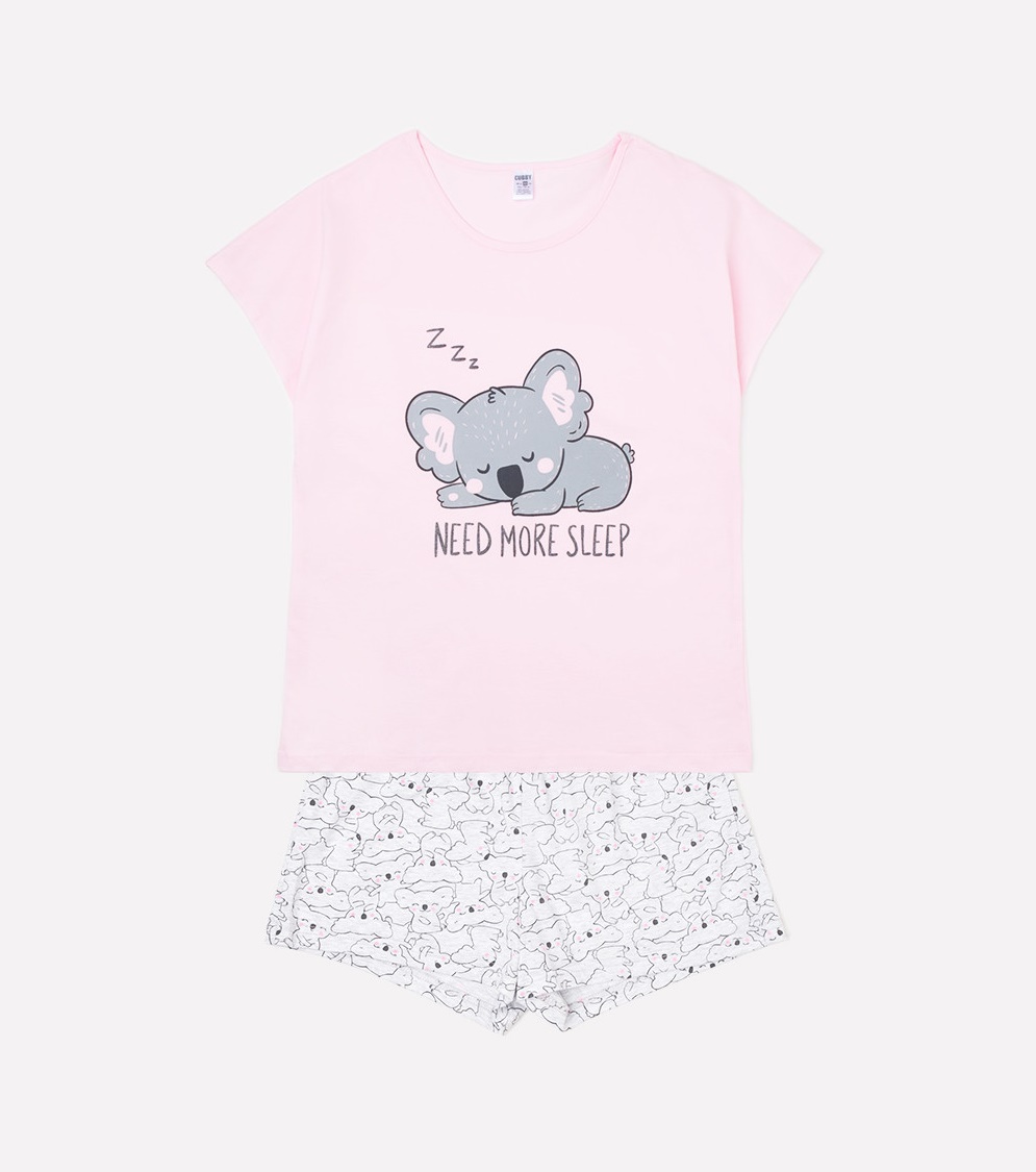 картинка Комплект для девочки КБ 2680 нежно-розовый + коалы на меланже от магазина детских товаров ALiSa