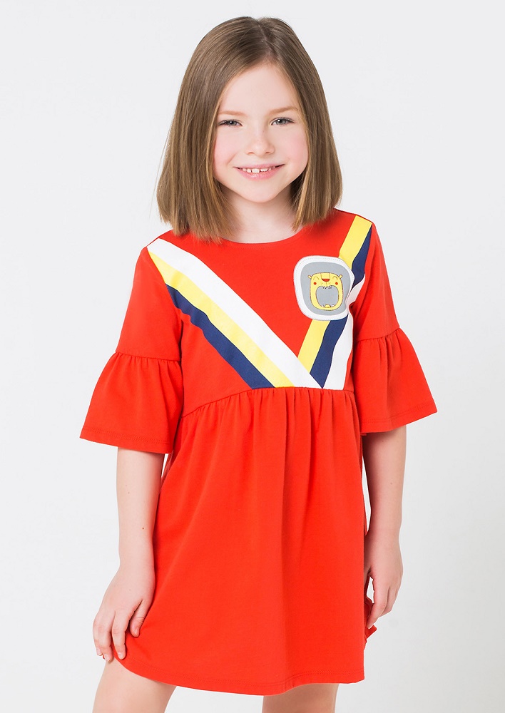 картинка Платье для девочки Crockid КР 5500 ярко-красный1 к199 от магазина детских товаров ALiSa
