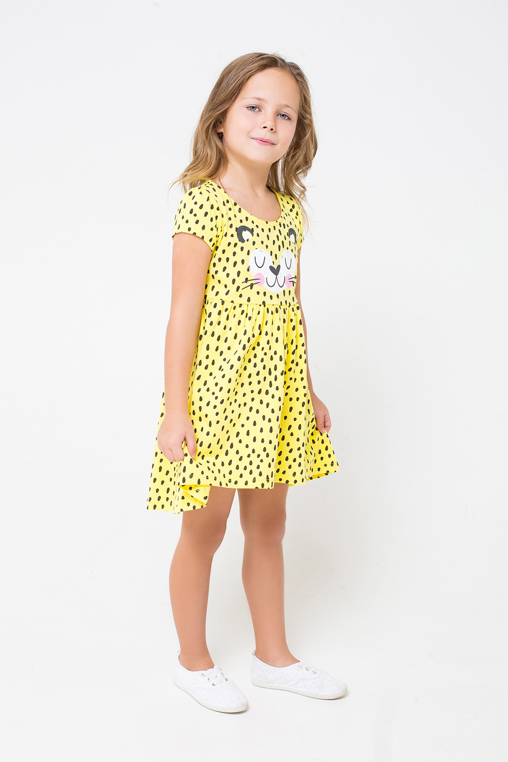 картинка Платье для девочки Crockid К 5593 сочный лимон, крапинка к1246 от магазина детских товаров ALiSa