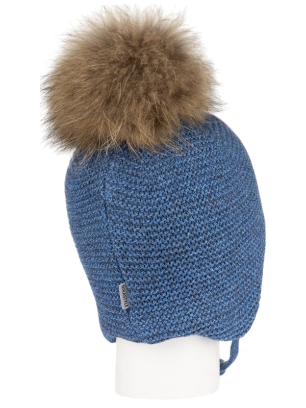 картинка Шапка утепленная для мальчика NIKASTYLE 11з15524 Джинсовый от магазина детских товаров ALiSa