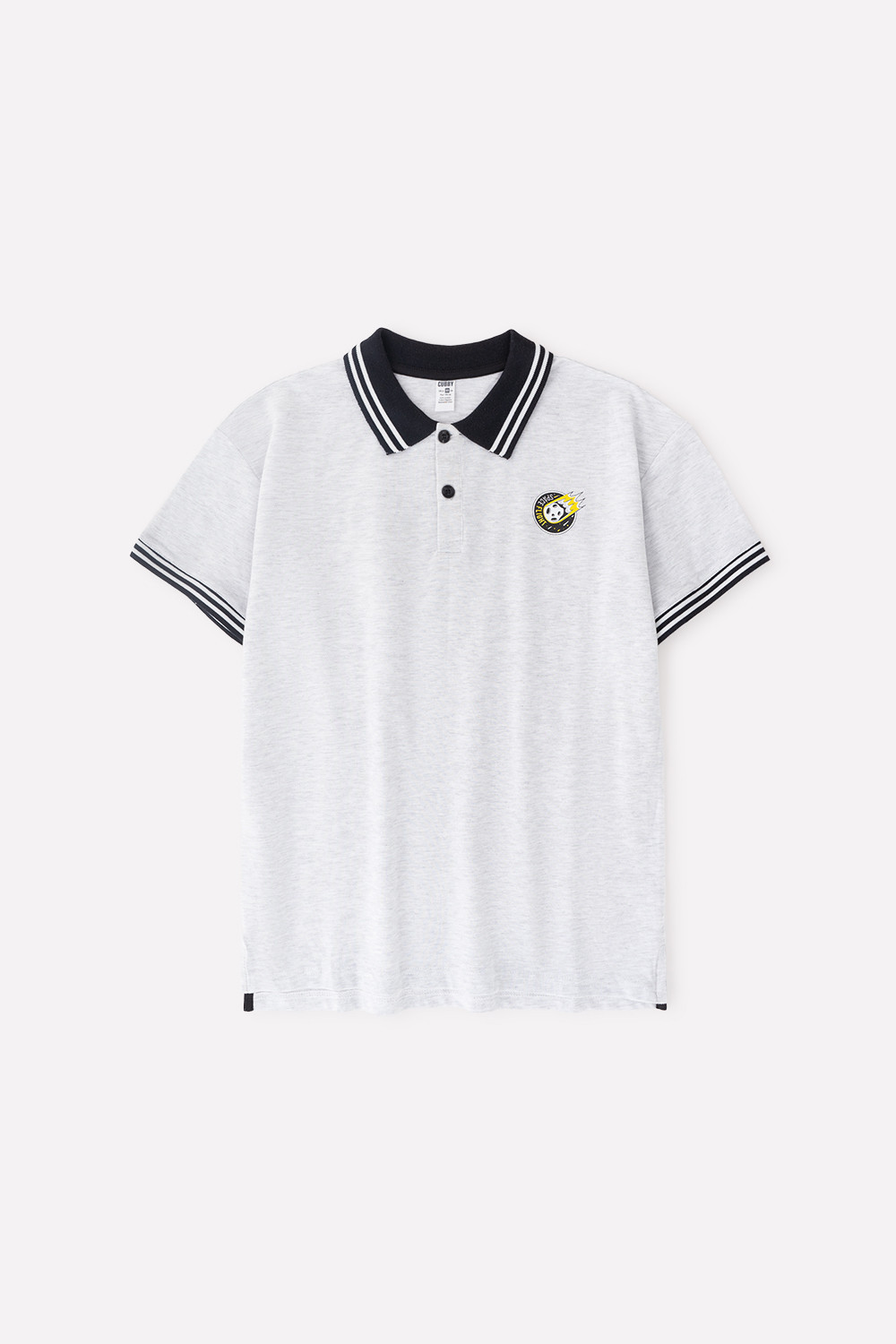 картинка Джемпер-поло для мальчика КБ 301790 светло-серый меланж к68 от магазина детских товаров ALiSa