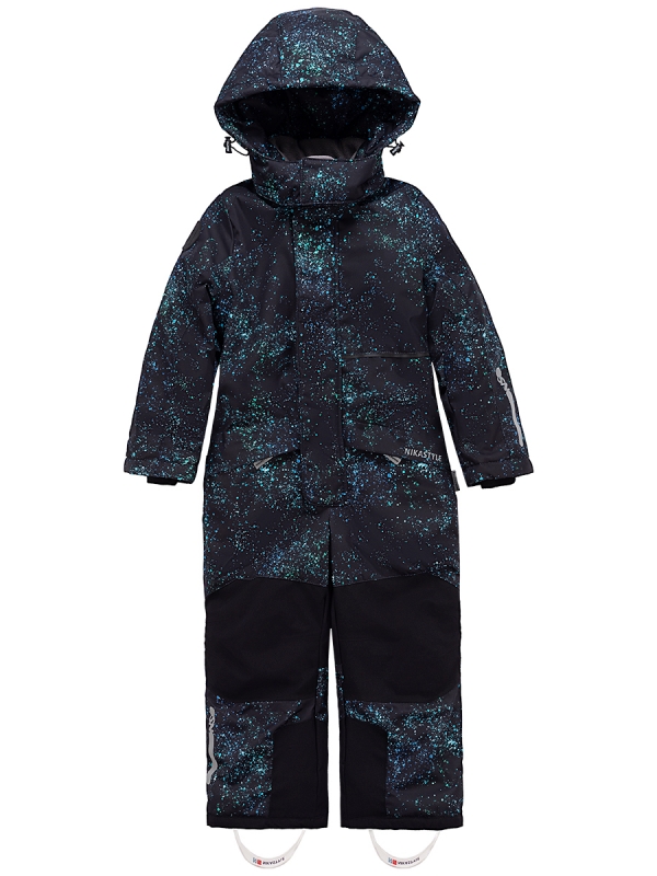 картинка Комбинезон зимний для мальчика NIKASTYLE 8з5324 Черный бирюза от магазина детских товаров ALiSa