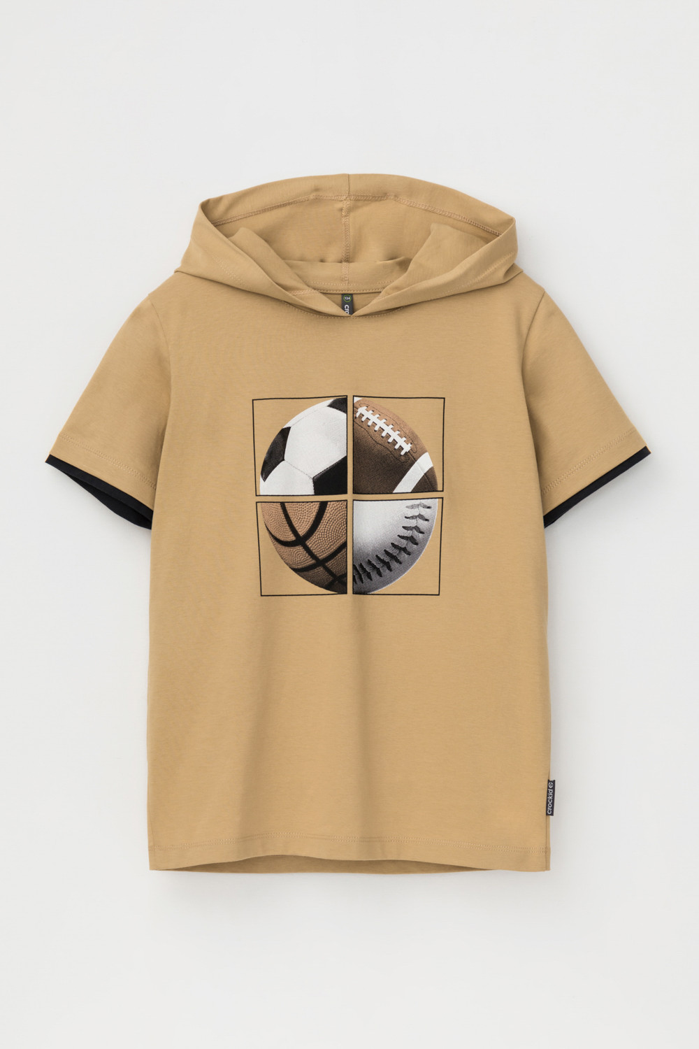 картинка Футболка для мальчика Crockid КР 302305 светло-коричневый к442 от магазина детских товаров ALiSa