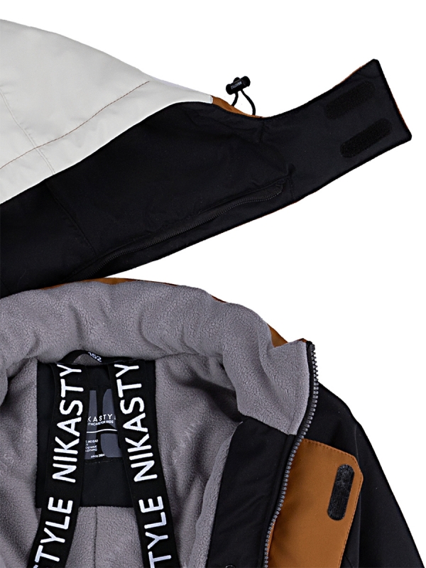 картинка Комбинезон зимний для мальчика NIKASTYLE 8з6924 Кэмел черный от магазина детских товаров ALiSa