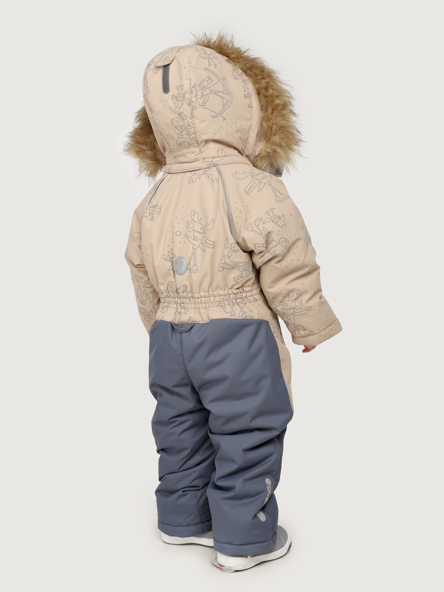 картинка Комбинезон для девочки NIKASTYLE 8з0425 Латте Серый от магазина детских товаров ALiSa