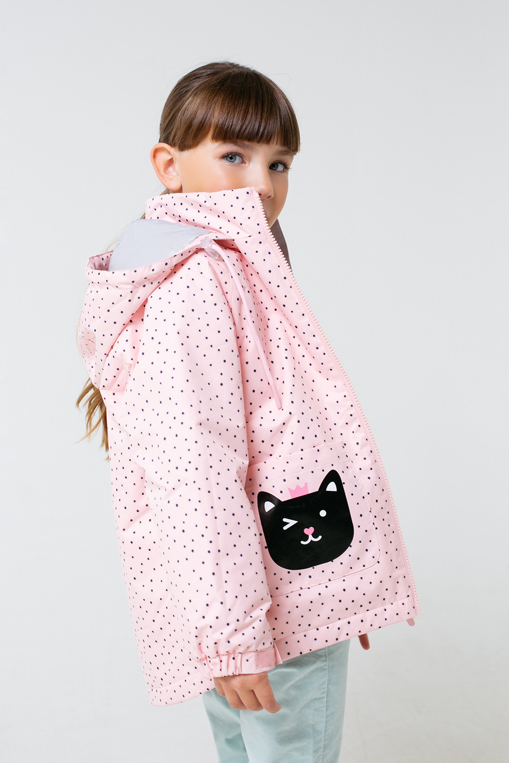 картинка Куртка демисезонная утепленная для девочки Crockid ВК 32100/н/1 ГР от магазина детских товаров ALiSa