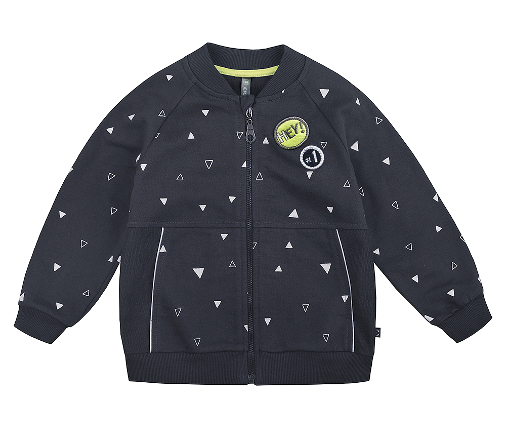 картинка Куртка для мальчика Crockid КР 300398 треугольники на тем.сером к166 от магазина детских товаров ALiSa