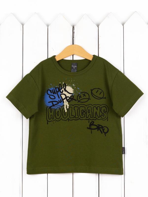 картинка Футболка для мальчика Baby Boom Ф154/4-К Хаки Б120 от магазина детских товаров ALiSa