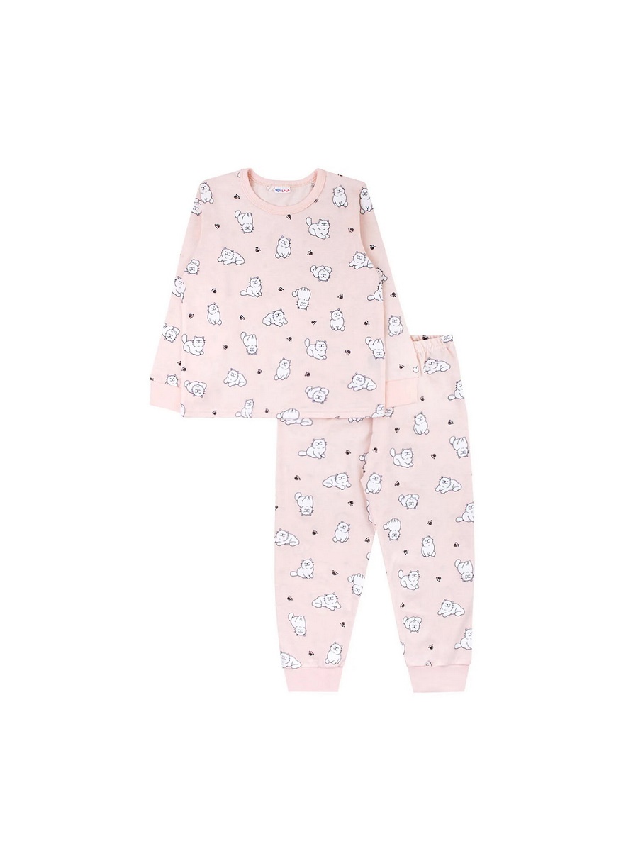 картинка Пижама для девочки Youlala 0936101903 Персиковй коты от магазина детских товаров ALiSa