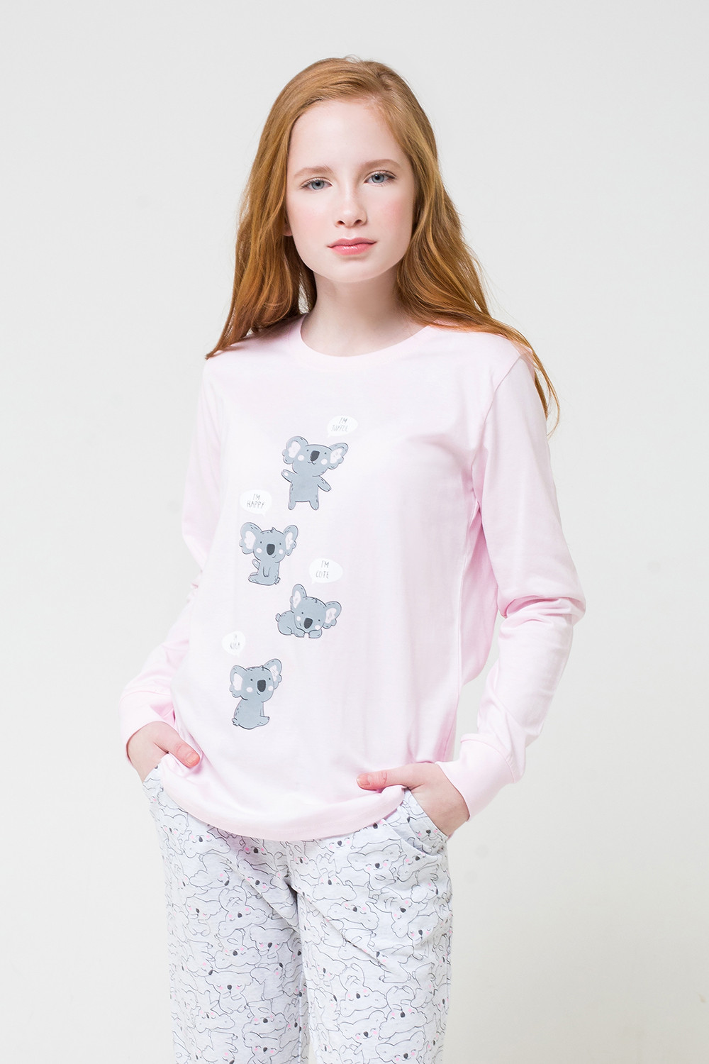 картинка Комплект для девочки КБ 2681 нежно-розовый + коалы на меланже от магазина детских товаров ALiSa