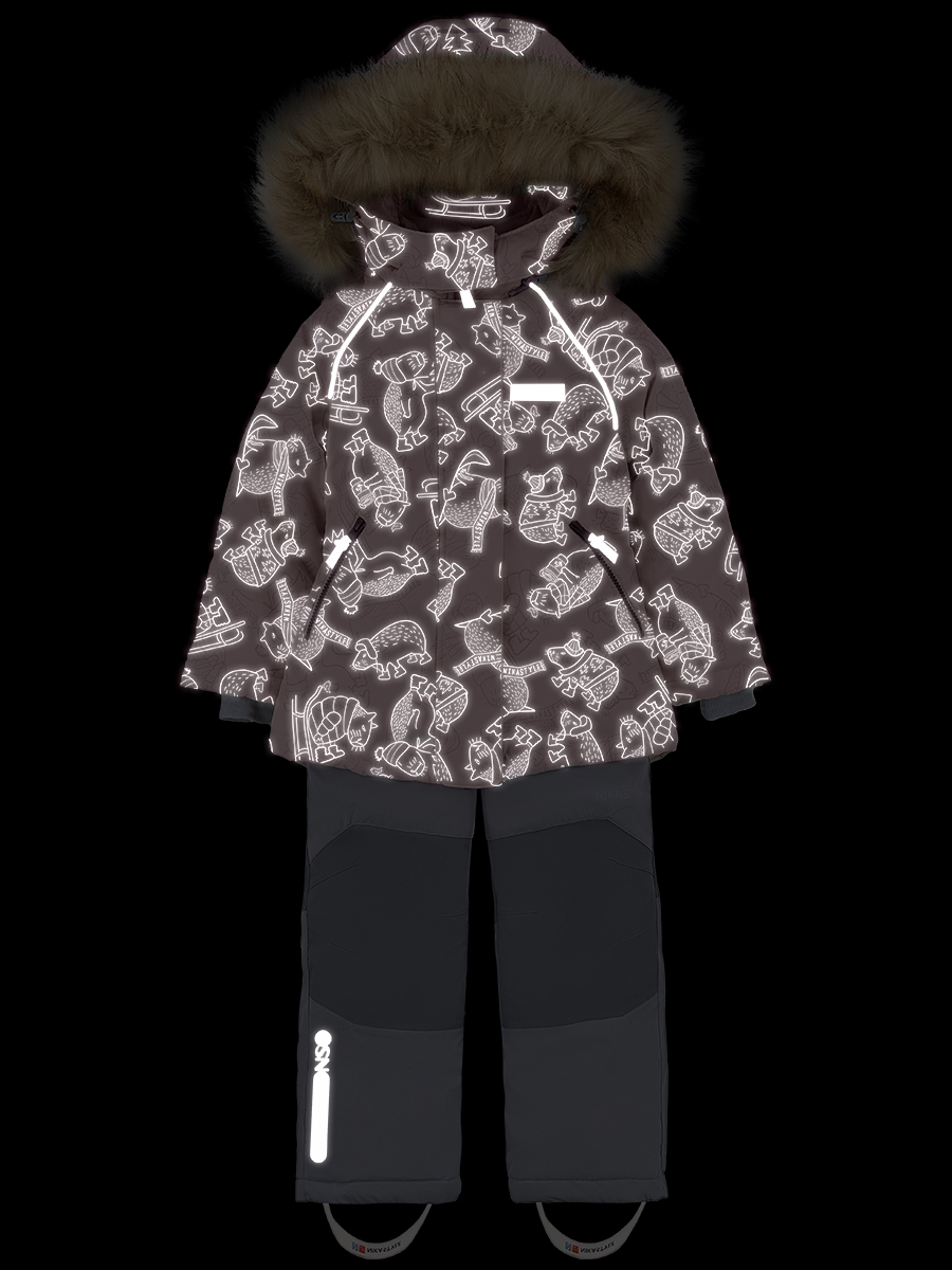 картинка Комплект зимний для девочки NIKASTYLE 7з0224 Пудра серый от магазина детских товаров ALiSa