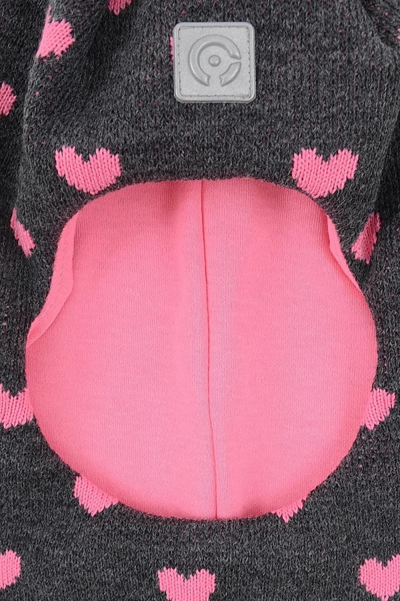 картинка Шапка-шлем для девочки Crockid КВ 20252 темно-серый меланж от магазина детских товаров ALiSa