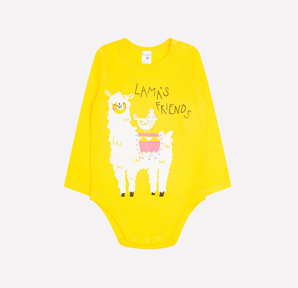 картинка Полукомбинезон для девочки Crockid К 6087 солнечный желтый от магазина детских товаров ALiSa