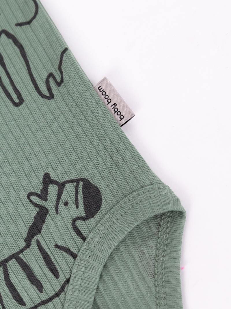 картинка Боди для мальчика Baby Boom Б98/10-К Сафари на шалфее я736 от магазина детских товаров ALiSa