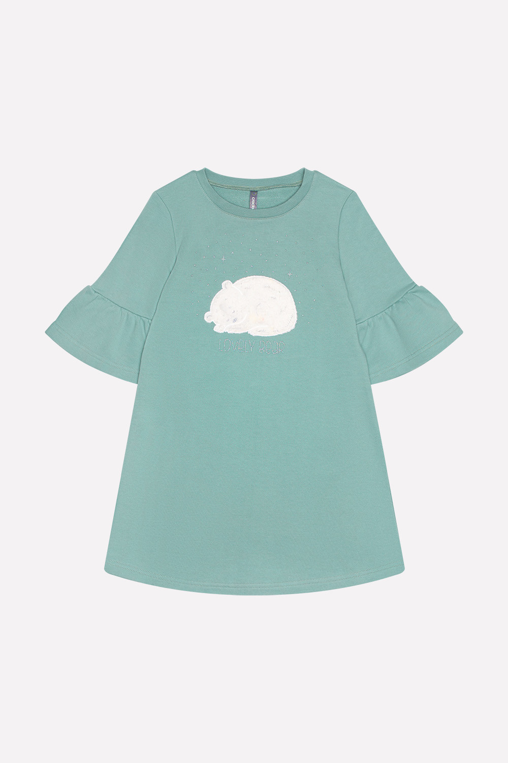 картинка Платье для девочки Crockid КР 5556 серо-зеленый к219 от магазина детских товаров ALiSa