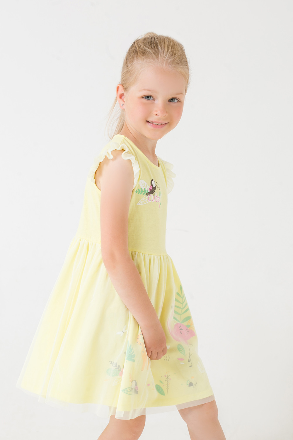 картинка Платье для девочки Crockid КР 5682 бледно-желтый к289 от магазина детских товаров ALiSa