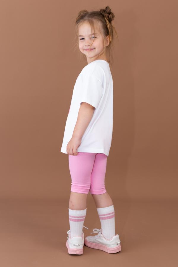 картинка Комплект для девочки Baby Boom КД552/1-К Белый + розовый от магазина детских товаров ALiSa