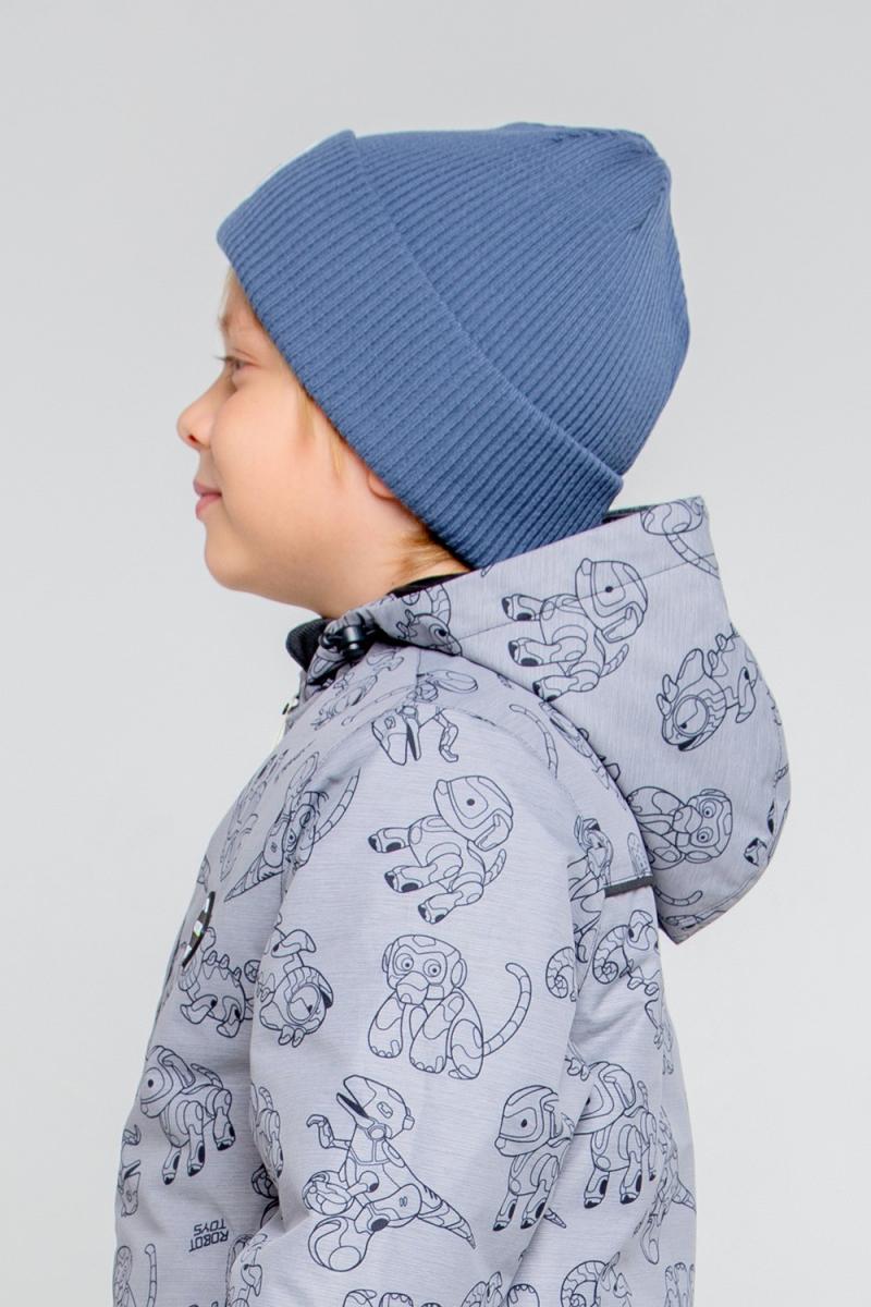картинка Шапка для мальчика Crockid КВ 20265 пудрово-синий от магазина детских товаров ALiSa