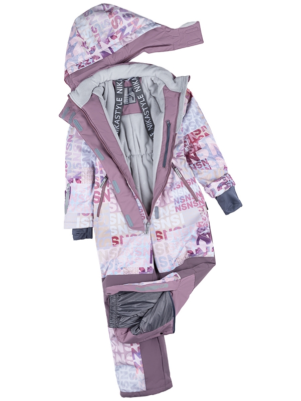 картинка Комбинезон зимний для девочки NIKASTYLE 8з2424 з24 Бежевый орхидея от магазина детских товаров ALiSa