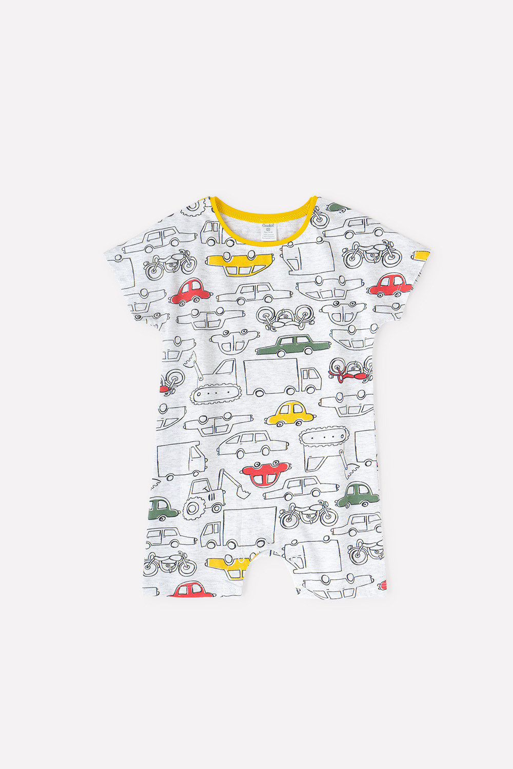 картинка Полукомбинезон для мальчика Crockid К 6294 машинки на меланже от магазина детских товаров ALiSa