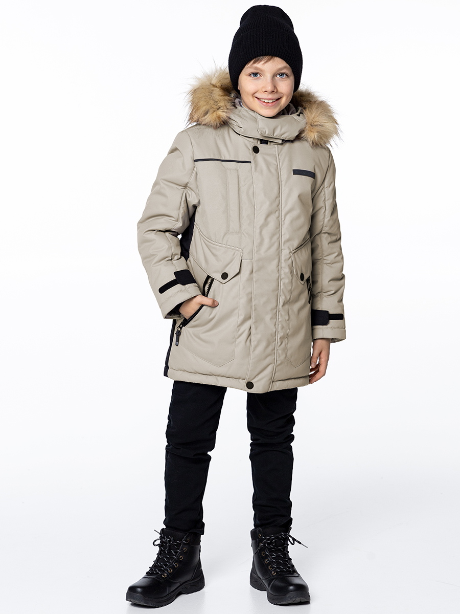 картинка Куртка зимняя для мальчика NIKASTYLE 4з3724 Беж от магазина детских товаров ALiSa