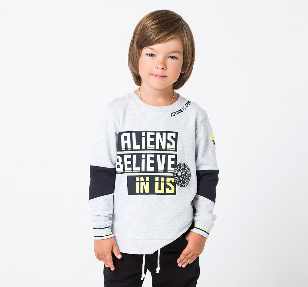 картинка Джемпер для мальчика Crockid КР 300535 светло-серый меланж к204 от магазина детских товаров ALiSa