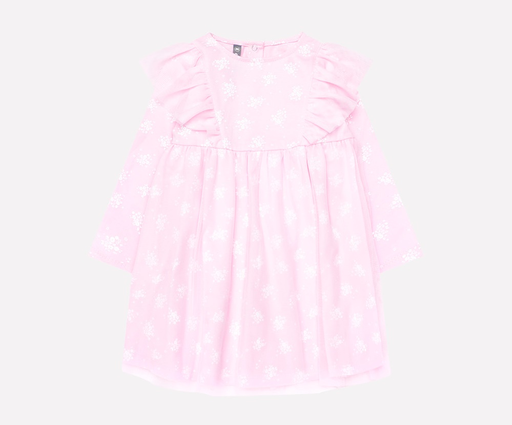 картинка Платье для девочки Crockid К 5539 розовое облако, весна от магазина детских товаров ALiSa