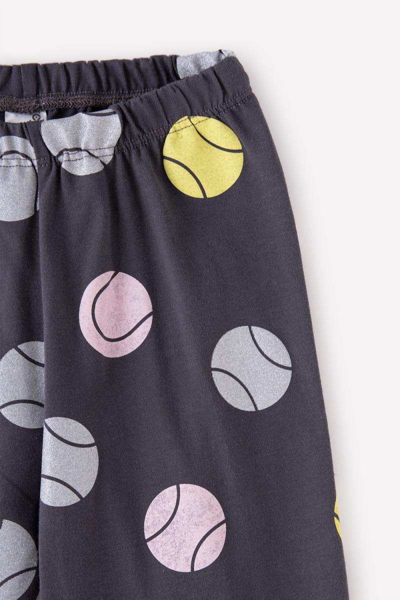 картинка Бриджи для девочки Crockid КР 4074 темно-серый, теннисные мячи к338 от магазина детских товаров ALiSa