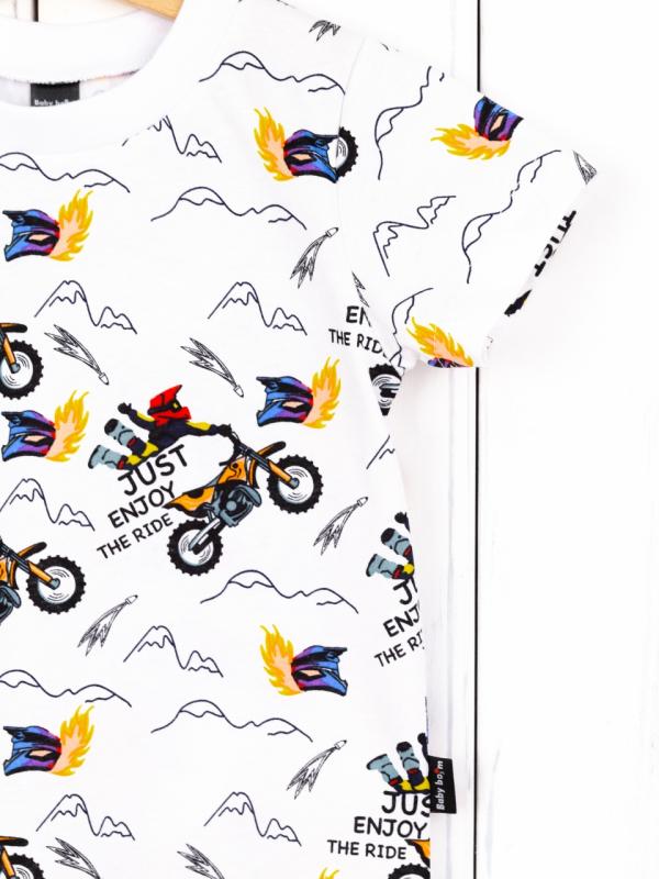 картинка Футболка для мальчика Baby Boom Ф96/5-К Мотоциклы от магазина детских товаров ALiSa