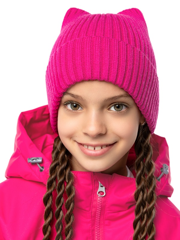 картинка Шапка для девочки NIKASTYLE 11м10825 Розовый неон от магазина детских товаров ALiSa