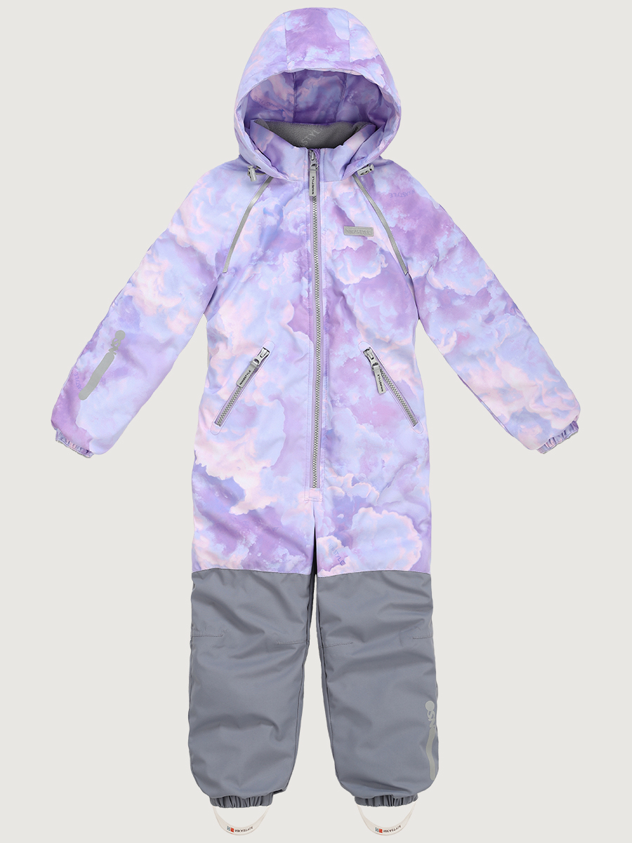 картинка Комбинезон утеплённый для девочки NIKASTYLE 8м0625 Сирень серый от магазина детских товаров ALiSa