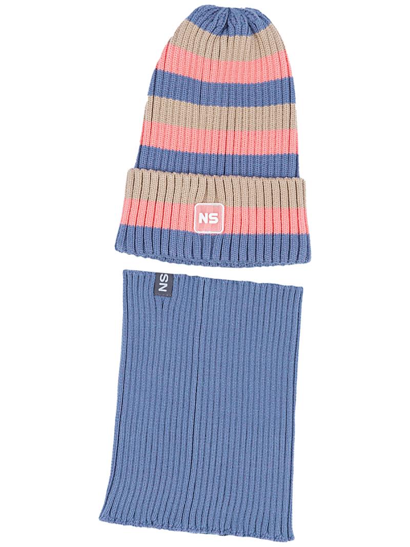 картинка Комплект шапка снуд для девочки NIKASTYLE 12м11224 лаванда от магазина детских товаров ALiSa