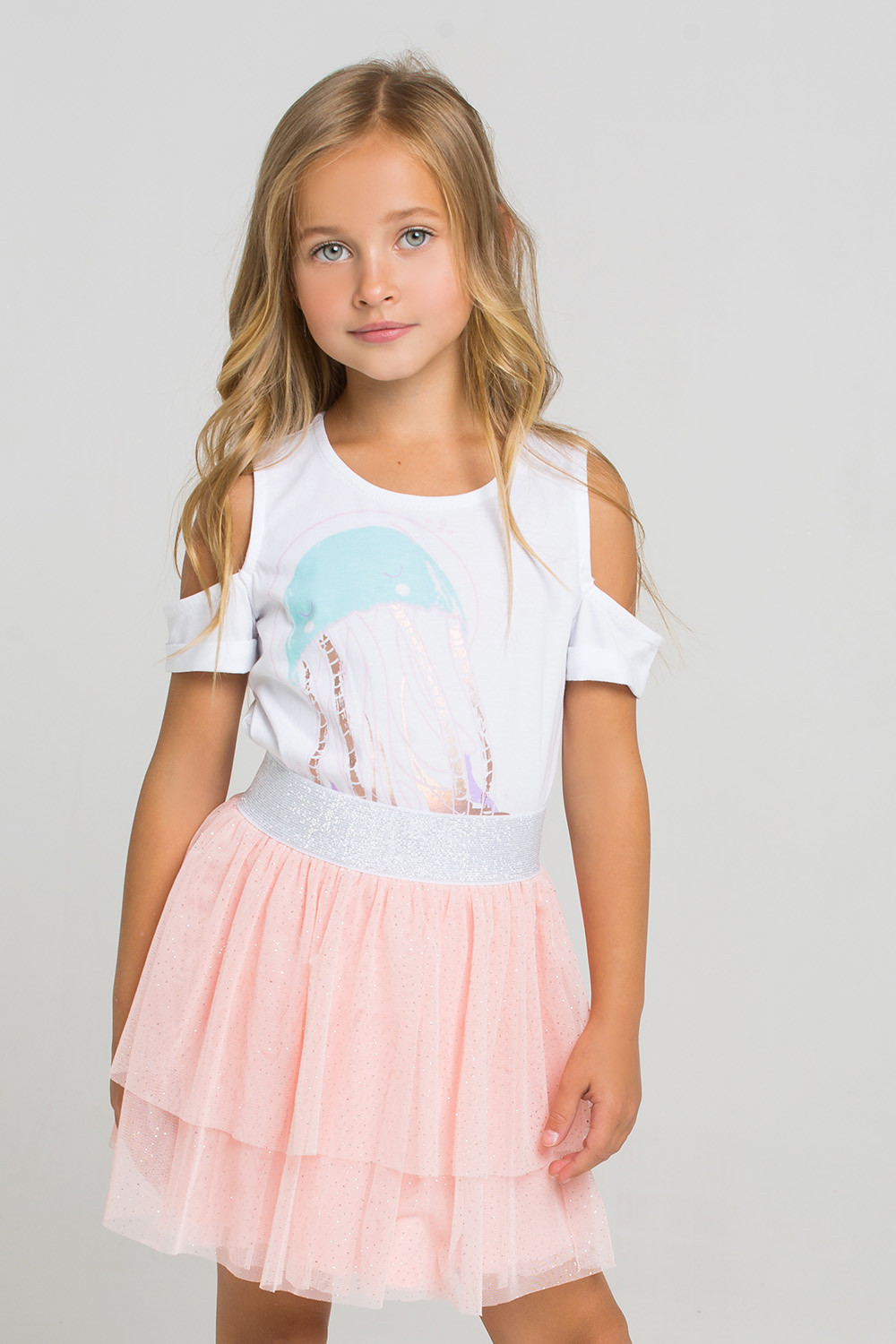 картинка Юбка для девочки Crockid К 7079 персиковый румянец от магазина детских товаров ALiSa