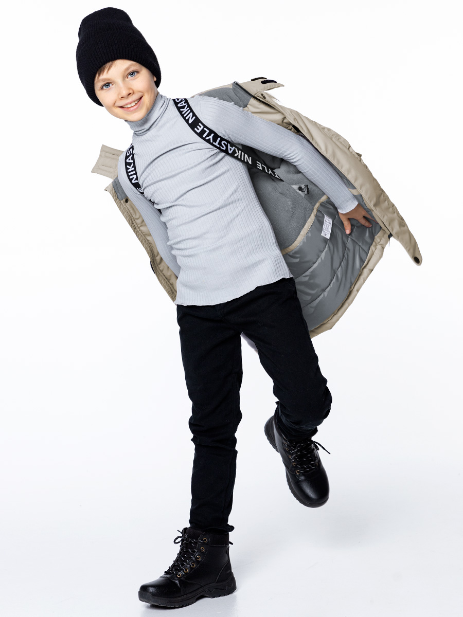 картинка Куртка зимняя для мальчика NIKASTYLE 4з3724 Беж от магазина детских товаров ALiSa